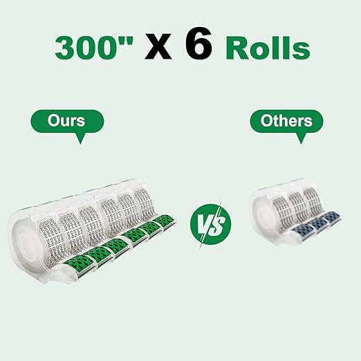 Double Sided Tape for Gift Wrapping with Dispenser, 3/4 in x 300 in, Double Stick Tape 6 Pack, Christmas Wrapping Paper Tape, Linerless, Office and School Supplies