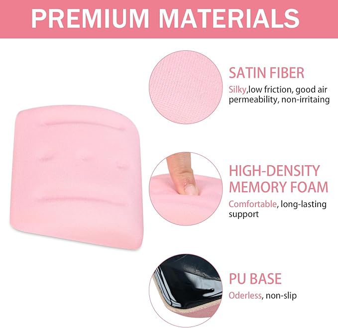 VAGAU Wrist Rests for Laptop, Wrist Support for Keyboard and Mouse, Ergonomic Memory Foam Wrist Pads for Laptop, Office, Computer, Comfortable Typing Wrist Pain & Carpal Tunnel Relief（Pink）