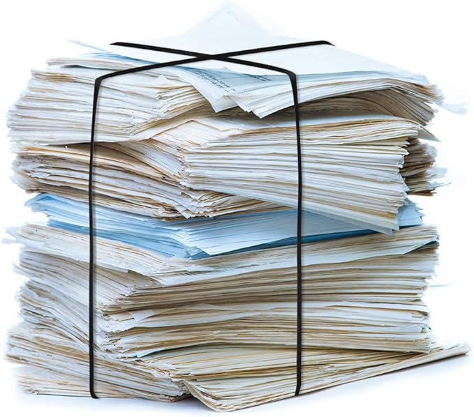 Coopay 12 Inches Extra Large Rubber Bands, 30 Pieces Heavy Duty Trash Can Band Bulk, Strong Elastic for Office Supply School Home, Garbage Cans, File Folders (Black)