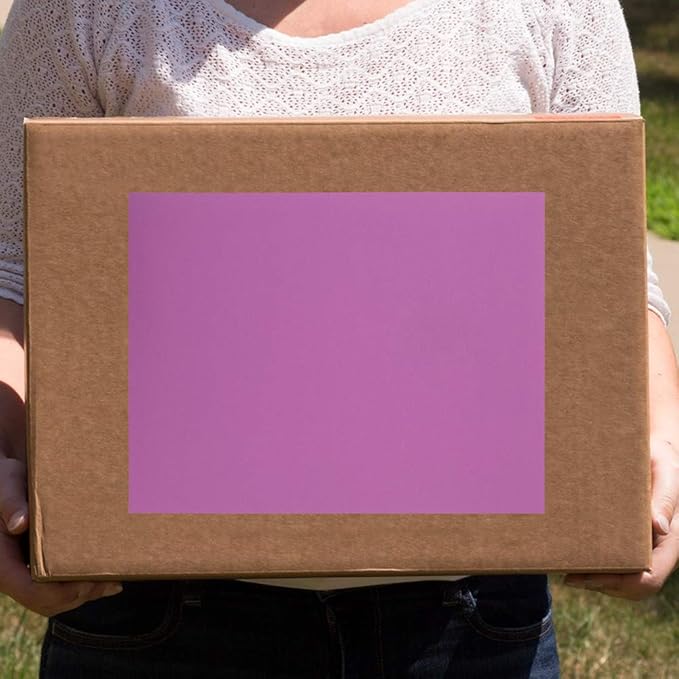 JAM PAPER Full Sheet Shipping Labels - Printable Sticker Paper - 8 1/2 x 11 - Violet - 10 Full Pages/Pack