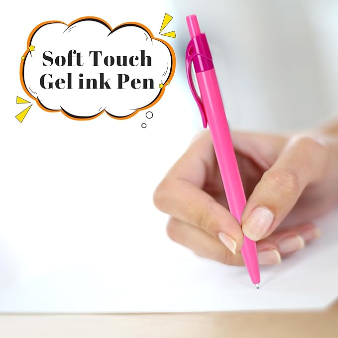 Yuxingrong Retractable Ballpoint Pens 1.0mm, Smooth Writing Black Ink Click Pens, Comfort Grip & Anti-Slip Design, Quick-Dry Oil-Based for Office, School, Journaling, Planner 100Pack