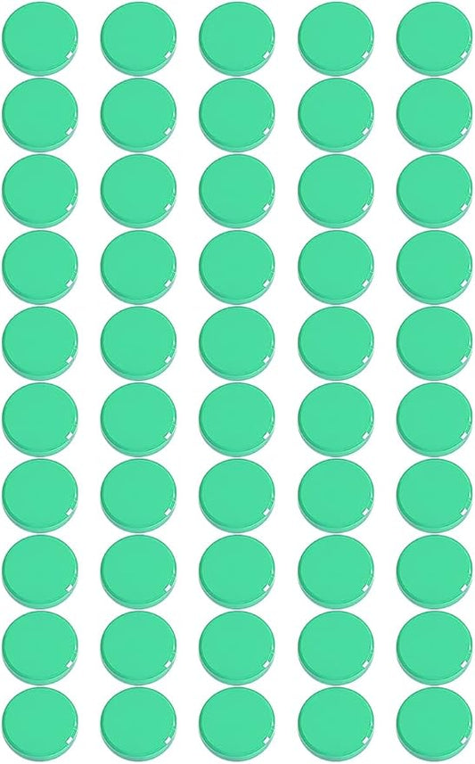 Qualsen Fridge Magnets - 50pcs Mini Cute Magnets for Fridge, Locker, White Board, Kitchen, Office, Classroom (Green)
