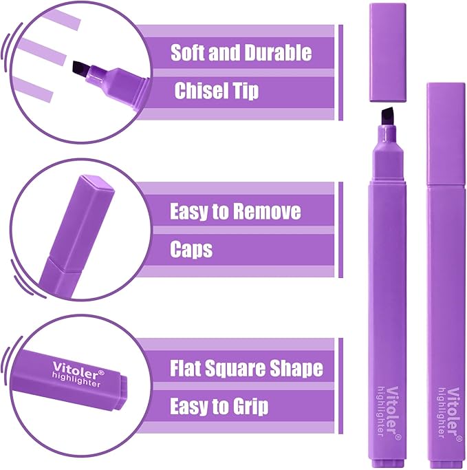 Aesthetic Highlighters,8pcs Bible Highlighters,Vibrant Colors, Cute Highlighter Assorted Colors, Cute Markers Back to School Supplies