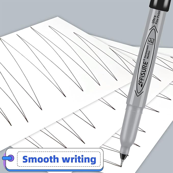 Permanent Markers, Ultra Fine Point,Black,100 Count, 0.4mm, Fine tippermanent marker set, quick dry,waterproof, fading resists, durable,marks on paper, glass, ceramic, plasticwood, rock, metal