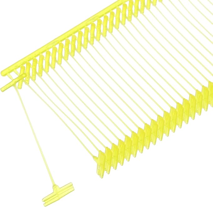 MECCANIXITY Standard Tagging Fasteners,Plastic Regular,Standard Label Gun Price Tagging Barbs for Garment Price Tag Label Tagging Barbs 25mm/1 Inch,Pack of 1000 Yellow