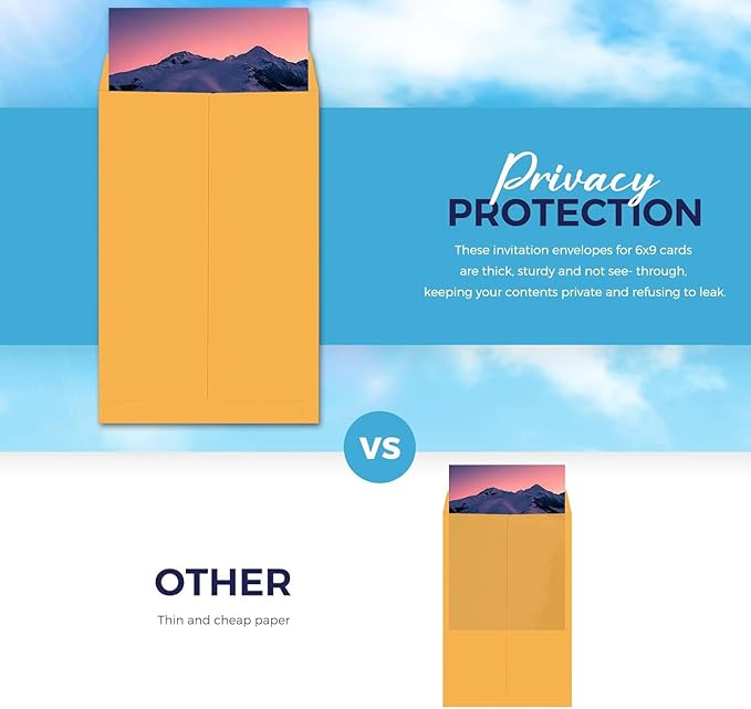 ACSTEP 100Pack Manilla Envelopes 6 x 9 Brown Kraft Catalog Envelopes Self Seal for Mailing