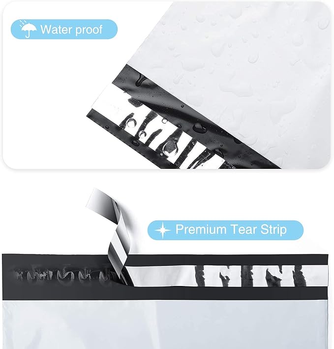 Fuxury 1000 Pack Poly Mailers 19x24 Inch, Bulk Shipping Bags for Clothing, Strong Adhesive Shipping Envelopes for Small Business Suppliers,Waterproof Mailers Poly Bags Mailing Envelopes White