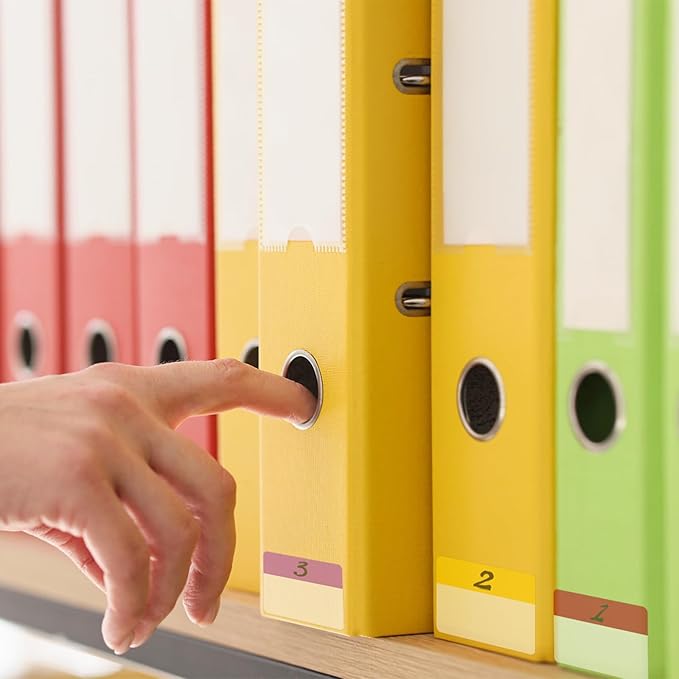 600 Pieces Tabs 2'' Sticky Tabs, Writable and Repositionable File Tabs Flags Colored Page Markers Labels for Reading Notes, Books and Classify Files, 22 Sets 10 Colors