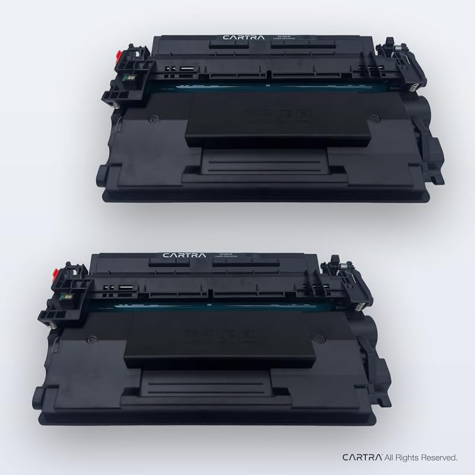 CARTRA 87A Toner Cartridge Black CF287A 2-Pack with Smart Chip, Compatible Replacement for 87A Black Toner Cartridge for HP Printer Models M506, MFP M527, and Flow MFP M527 Series, Office Supplies Use
