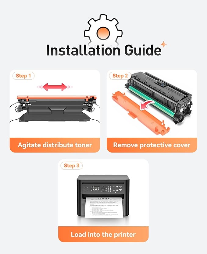 655A Toner Cartridge set 4-Pack Replacement for HP 655A CF450A CF451A CF452A CF453A Compatible with HP Color LaserJet Enterprise Flow MFP M681f M682z M652n M653dh Printer Ink Black Cyan Magenta Yellow