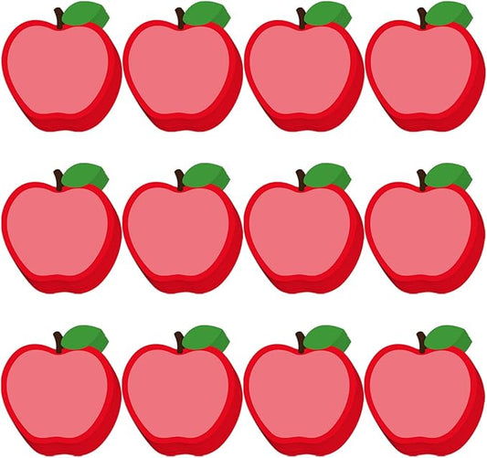 12 Pieces Apple Sticky Notes Cute Fruit Apple Sticky Notes Self-Adhesive Cartoon Fruit Sticky Note Pads Sticky for School Office Home Supplies Students Teachers Gifts