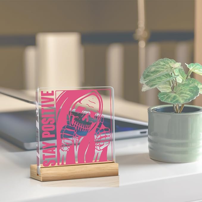 Pink Room Decor Preppy Pink Inspirational Mental Health Awareness Positive Affirmation Sign Acrylic Sign Plaque Motivational Table Decorations for Home Office Bedroom Farmhouse