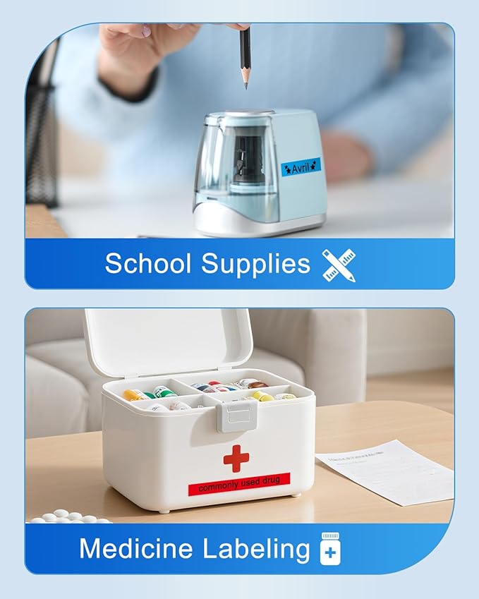 BOYEEZON 6PK Compatible for DYMO D1 12mm Color Label Tape (45013 45010 45016 45017 45018 45019) D1 12mm Refills Color Combo Set for Dymo Labelmanager 280 160 360D 450 Duo, 1/2In x 23Ft