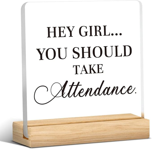 Funny Teacher Appreciation Gifts for Women Men Teacher Birthday Thank You Gifts Ideas for Teachers Office Desk Decor for Home Acrylic Sign Christmas Gift