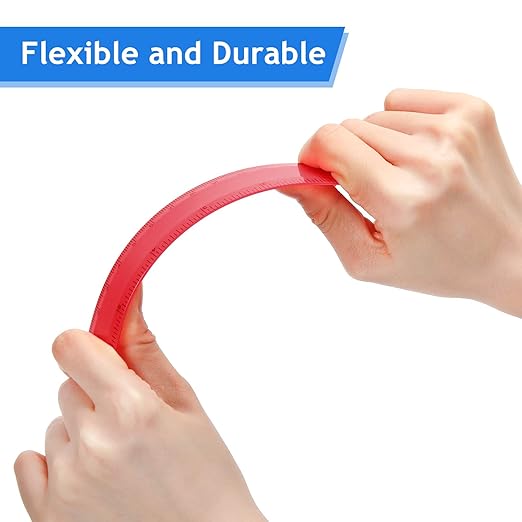 Zonon 500 pcs Rulers Bulk Plastic Flexible Straight Rulers with Inches and Centimeters First Day of School Gift for Students Back to School Office Supplies (Opaque Bright Color,6 Inch)