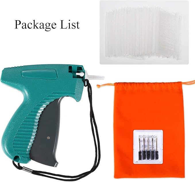Price Tagging Gun for Clothing,(Not Stitch Gun) Standard Retail Price Tag Attacher Gun Kit for Clothes Labeler with 6 Needles & 2000pcs 2" Barbs Fasteners & Organizer Bag for Store Warehouse Yard Sale