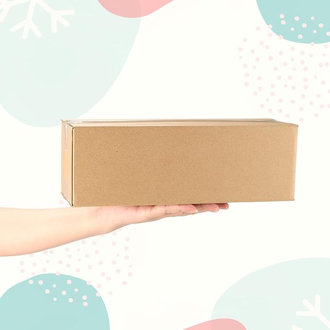 CRUGLA 40 Packs 12x4x4 Shipping Boxes for Small Business, Corrugated Cardboard Boxes Bulk for Shipping Packing Mailing