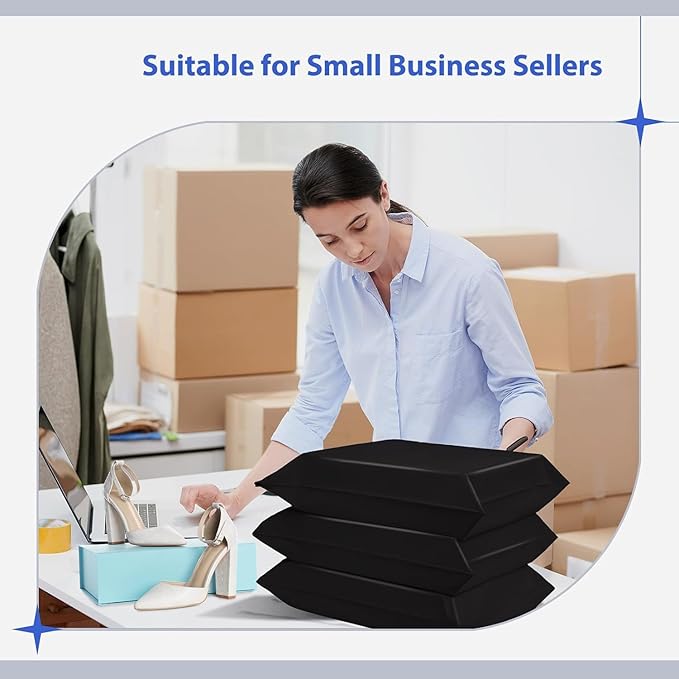 Fuxury 500 Pack 17.7x22" Black Large Poly Mailers Bulk,Waterproof Mailing Envelopes for Clothing,XL Strong Adhesive Self Seal Poly Shipping Bags for Postage Return Books Small Business