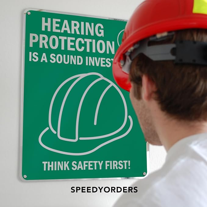 Custom Metal Signs, Personalized Aluminum, Customized Safety, Business Signs - Waterproof, White Aluminum (Green Background, 12x8 In)