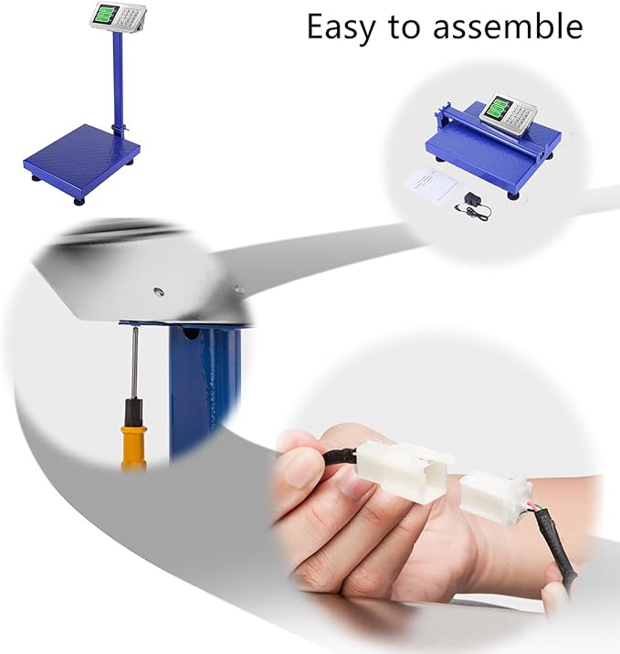 TUFFIOM 661lbs Weight Electronic Platform Scale,Digital Floor Heavy Duty Folding Scales,Stainless Steel High-Definition LCD Display,Perfect for Luggage Shipping Mailing Package Price