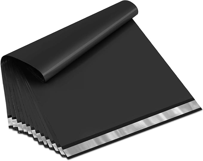 UCGOU Poly Mailers 24x24 Inch Black 50 Pack Extra Large Shipping Bags Strong Thick Mailing Envelopes Self Seal Adhesive Waterproof and Tear Proof Shipping Bags for Clothes
