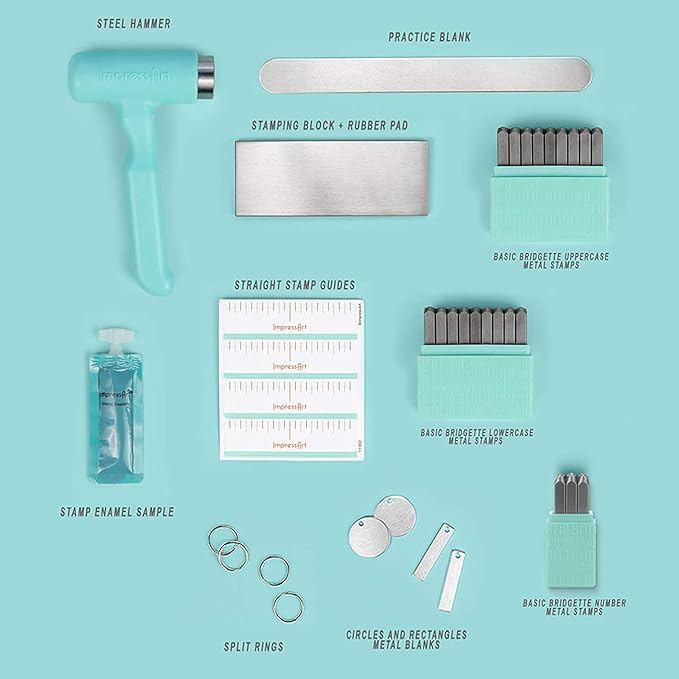 ImpressArt - Metal Stamping Kit, Includes All Essential Metal Stamping Tools for Jewelry Making and DIY Hand Stamping Custom Made Projects (Bridgette, Deluxe Bracelet Bending Kit)