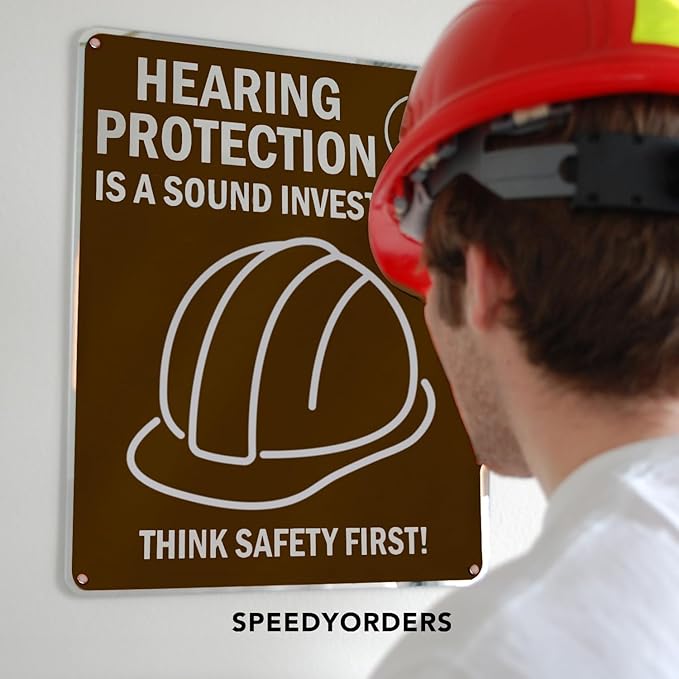 Custom Metal Signs, Personalized Aluminum, Customized Safety, Business Signs, Waterproof Outdoor, White Aluminum (Brown, 18x12 In)