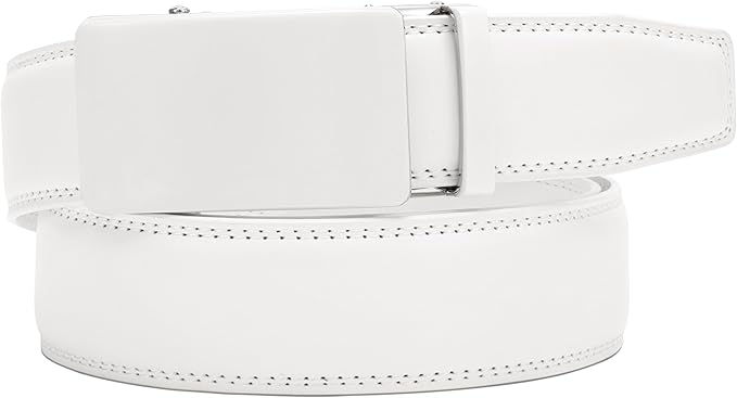 CHAOREN Mens Belt - Mens Ratchet Belt Leather 1 3/8" for Dress Pant - Micro Adjustable Belt Fit Everywhere