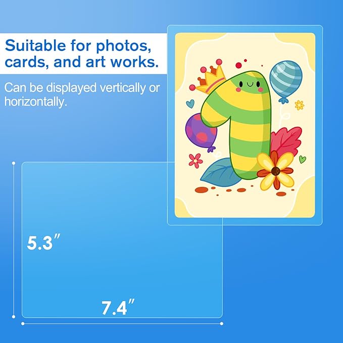 KTRIO 100 Pack Thermal Laminating Sheets 5 Mil, Hold 5 x 7 inch Photo Laminate Pouches for Laminator, Clear Lamination Paper Protection 5.3 x 7.4 inch, Round Corner, Home & Office