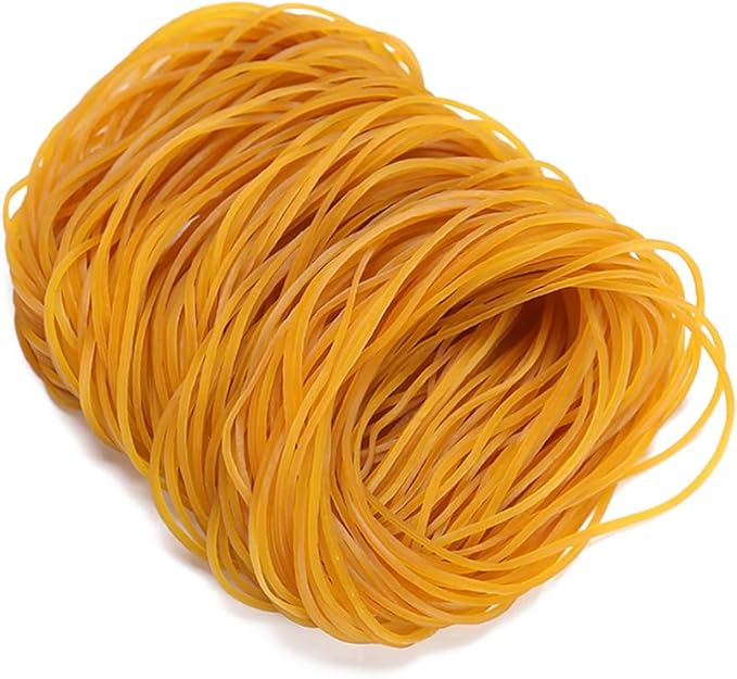Rubber Bands 300Pcs 4.8inch Big Elastic Rubber Bands fortrash cans yellow rubber bands for office supplies File Folders Litter Box (4 4/5" x 1/16")