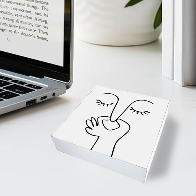 Funny Bathroom Art Decor, Black and White Bathroom Bad Smell Humorous Wooden Sign, Restroom Decor for Desk Shelf