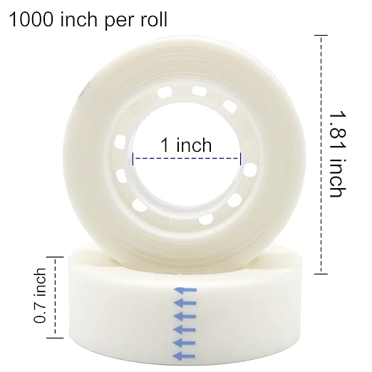 OWLKELA - 6 Rolls Matte & Glossy Tape Refills, Invisible, Translucent, All-Purpose for Office, Home, School - 0.7 in x 1000 Inches