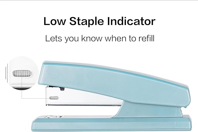 Deli Stapler, Desktop Staplers with 640 Staples, Office Stapler, 25 Sheet Capacity, Blue
