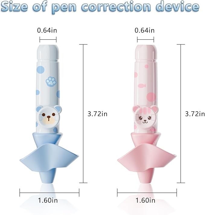 Pencil Grips for Kids Smart Pressure‑Controlled Writing Pencil Holder Gripper Posture Correction & Ergonomic Writing Tools Preschool Kindergarten Classroom & Homeschool Supplies (Blue)