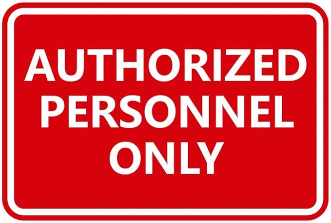 Signs ByLITA Classic Framed Authorized Personnel Only Sign (Red) - Large 5 Pack