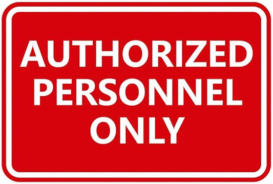 Signs ByLITA Classic Framed Authorized Personnel Only Sign (Red) - Small 1 Pack