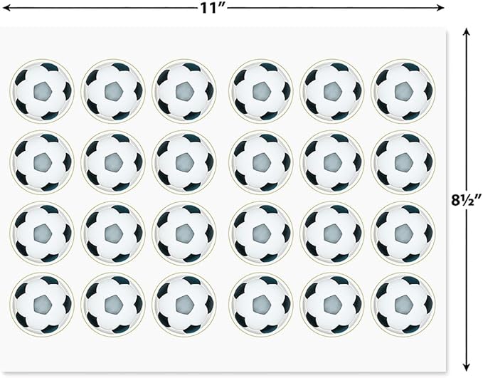 Soccer Ball Personalized Diecut Return Address Labels- Set of 144, 1-1/2" x 1-1/2" Self-Adhesive, Flat-Sheet Labels, by Colorful Images