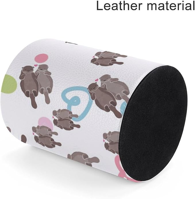 Sea Otter Pen Holder Pencil Organizer Cute Pencil Cup Desk Decor Makeup Brush Holder PU Multifunctional Office Suppliesfor Home Classroom School