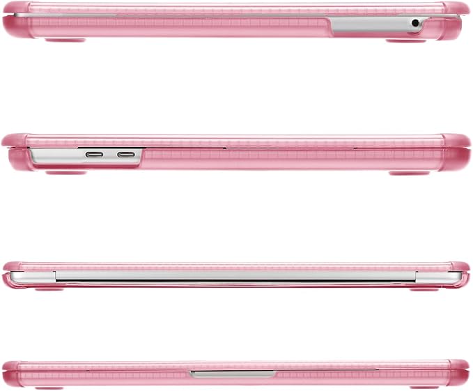 MOSISO Compatible with MacBook Pro 13 inch Case M2 2025-2016 A2338 M1 A2251 A2289 A2159 A1989 A1708 A1706, Anti-Cracking Heavy Duty Plastic TPU Bumper Hard Case&Keyboard Skin&Screen Film, Chalk Pink