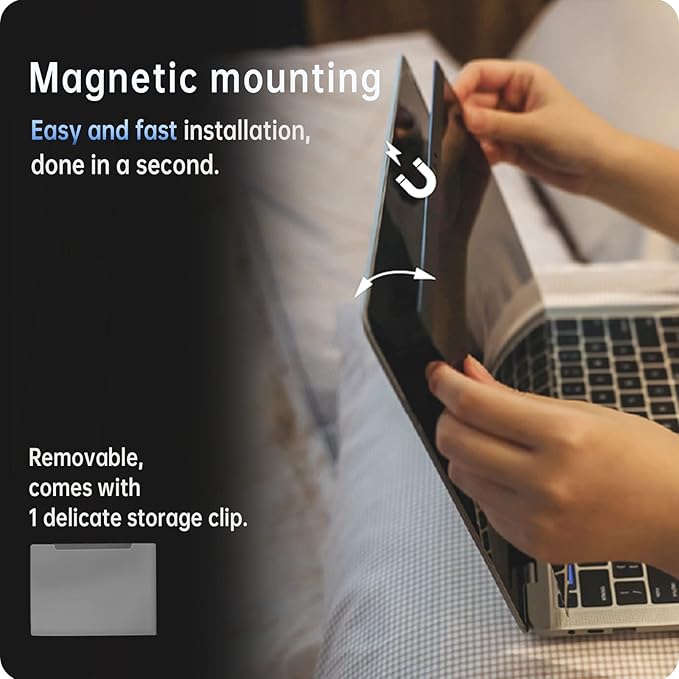 Magnetic Privacy Screen for Macbook 12 Inch (2012-2017), Removable Anti Blue Light Glare Filter Private Matte Screen Protector for Mac 12in Laptop Computer(Model A1534 A1931)