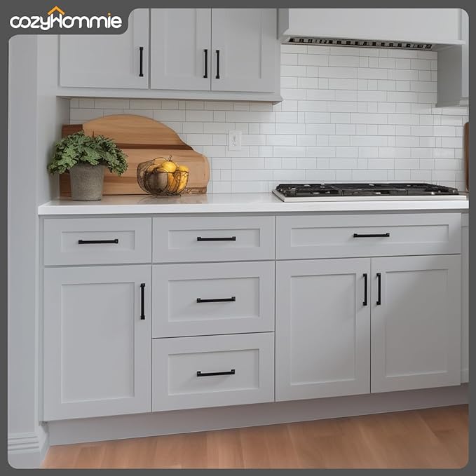 Shaker Style Grey RTA Base Drawer Cabinet by Solid Wood for Kitchen, Bathroom, Bedroom or Office with 3 Drawers and Soft Close(15" W x 24" Depth x 34-1/2" H)
