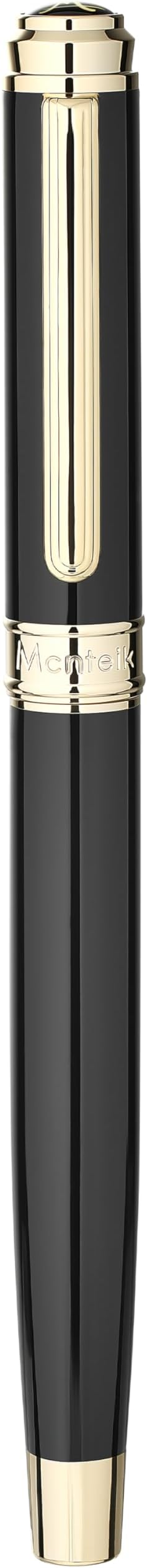 317 Rollerball - Stunning Luxury Black Lacquer Pen with 24K Gold Finish, Schmidt Black Ink Refill, Best Gift Set for Men & Women, Executive Office, Christmas, Nice Classic Pens-Black