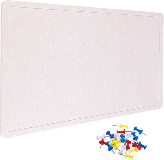 YOKIVE Felt Bulletin Board, 96 x 48 -Inch Foldable Decorative Pin Board Self Adhesive Felt Cork Board with 20 Pushpins, Great for Wall, Photo Display, Paste Note, Schedule(Light Camel)