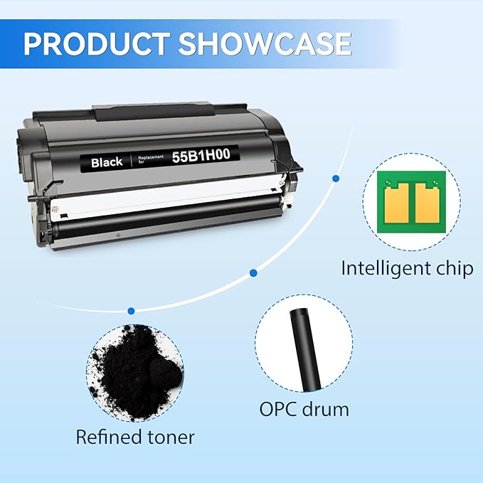 myCartridge Remanufactured Toner Cartridge Replacement for Lexmark 55B1H00 Works for MS331 MS331dn MX331 MS431 MS431dn MS431dw MX431 MX432 MX331adn MX431adn MX431adw Printer (1 Black)