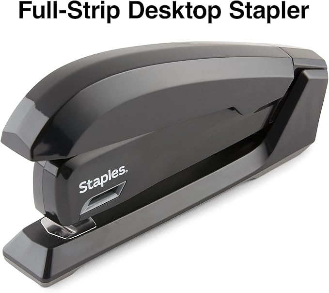 Staples One-Touch Desktop Stapler, 20 Sheet Capacity, Black (44436)