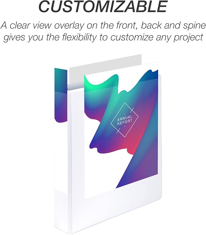 Samsill Economy 1.5 Inch 3 Ring Binder Bulk Pallet, Made in The USA, Round Ring Binder, Customizable Clear View Cover, White, Pallet of 720 Binders in 60 Cartons