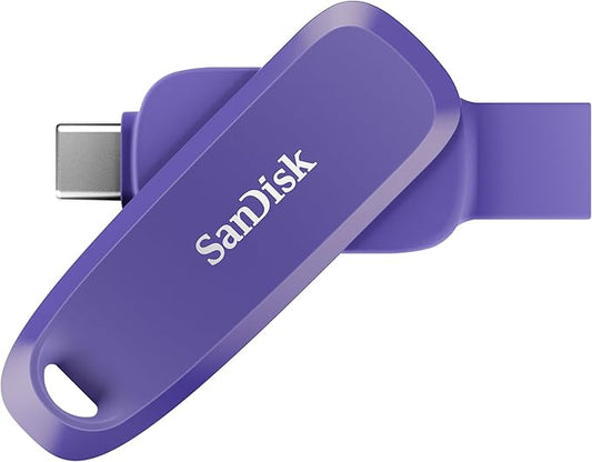 SanDisk 256GB Phone Drive for Android - The 2-in-1 USB for Smartphones, Tablets, and Computers - Thumb Drive with USB Type-C and Type-A Connectors, Purple Opulence - SDDDC6-256G-G46PO