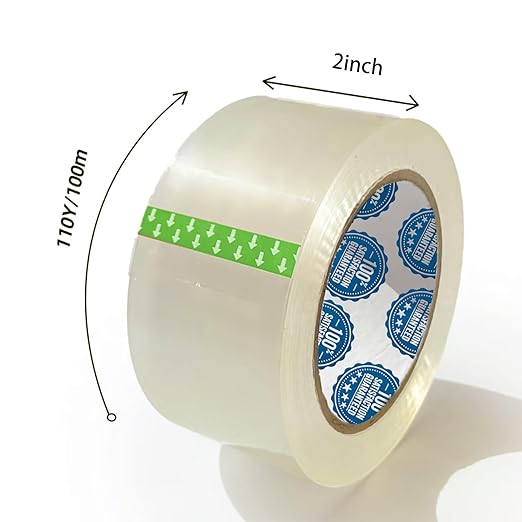 2.0 mils Heavy Duty Shipping Packing Tape, 2 Inch x 110 Yards (36 Rolls) Clear Packaging Tape for Moving, Sealing Boxes, Strong Adhesive, Bubble Wrap & Cardboard Box Sealing