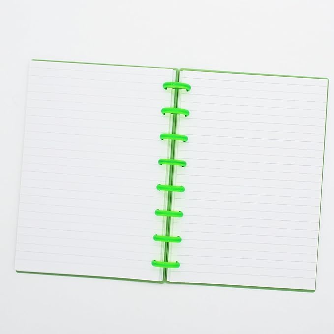 100pcs Discbound Notebook Discs DIY Planner Accessories fits for Tul,Levenger,Arc,Happy Planner,Talia(Transparent Green,1.1inch/28mm)