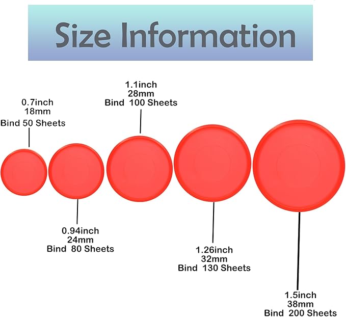 100pcs Discbound Notebook Discs DIY Planner Accessoriesfits for Tul,Levenger,Arc,Happy Planner,Talia(Transparent Red,1.26 inch/32mm)